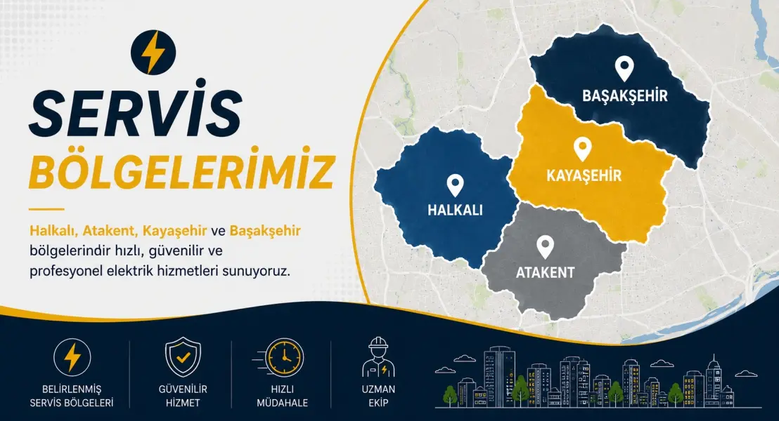 Halkalı Atakent, Kayaşehir, Başakşehir ve çevresinde elektrik arıza, bakım ve kurulum hizmeti veriyorum. Bulunduğunuz yere hızlı servis sağlıyorum.