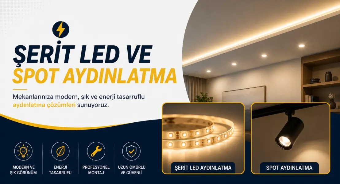 Halkalı Atakent şerit LED ve spot aydınlatma montaj hizmeti